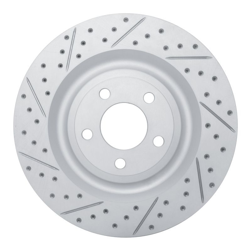 Ford Police Interceptor Utility Brake Rotor (1) - Rear Left - DFC - Drilled & Slotted Geoperformance - `20-`26