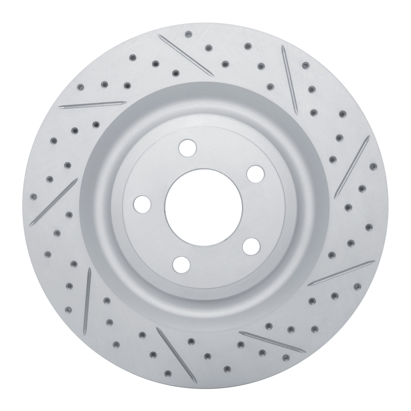 Ford Police Interceptor Utility Brake Rotor (1) - Rear Right - DFC - Drilled & Slotted Geoperformance - `20-`26