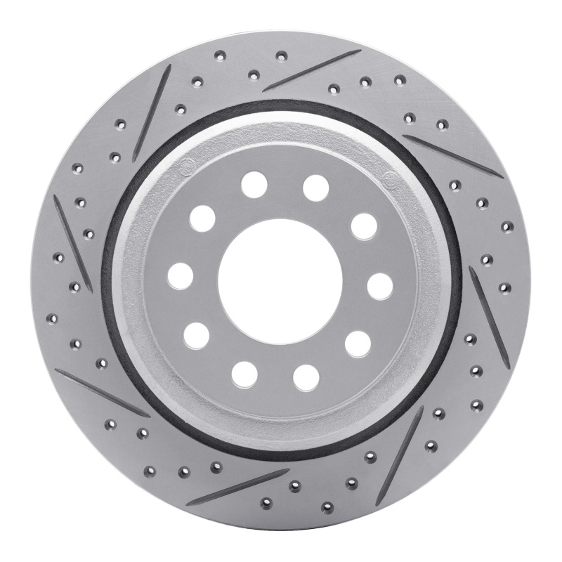Lincoln Town Car Brake Rotor (1) - Rear Left - DFC - Geoperformance Rotor - Drilled and Slotted - `03-`11