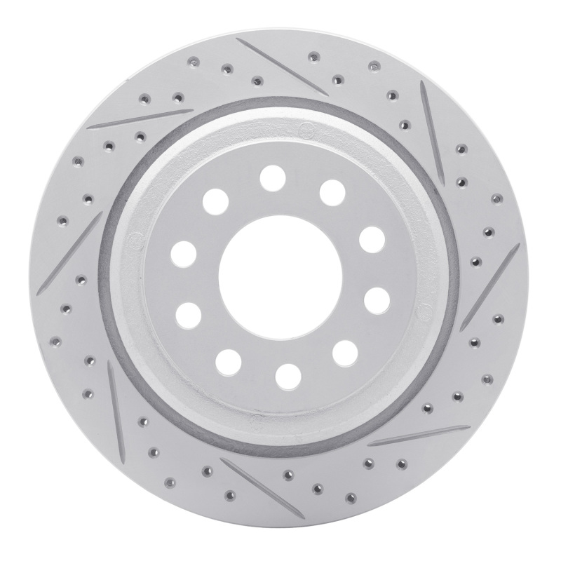 Lincoln Town Car Brake Rotor (1) - Rear Right - DFC - Drilled & Slotted Geoperformance - `03-`11