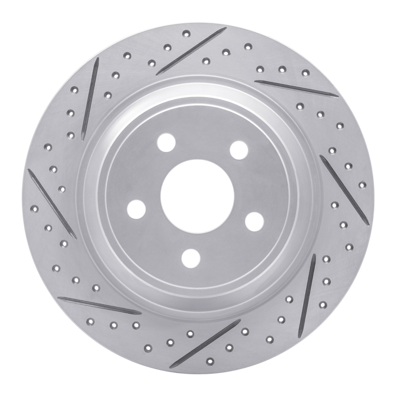 Ford Police Responder Hybrid Brake Rotor (1) - Rear Left - DFC - Drilled & Slotted Geoperformance - `15-`24
