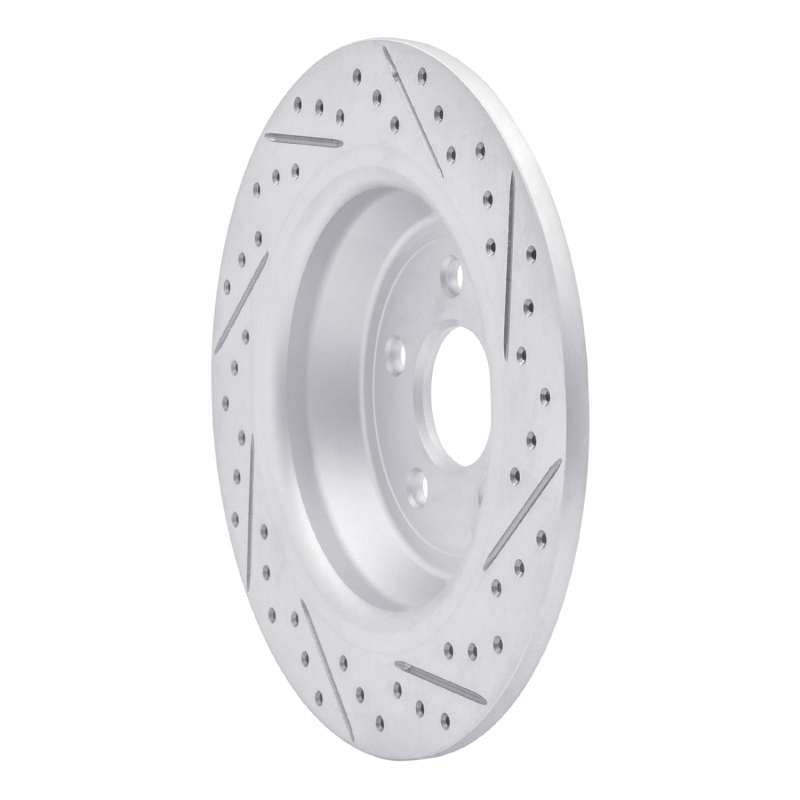 Ford Police Responder Hybrid Brake Rotor (1) - Rear Left - DFC - Drilled & Slotted Geoperformance - `15-`24