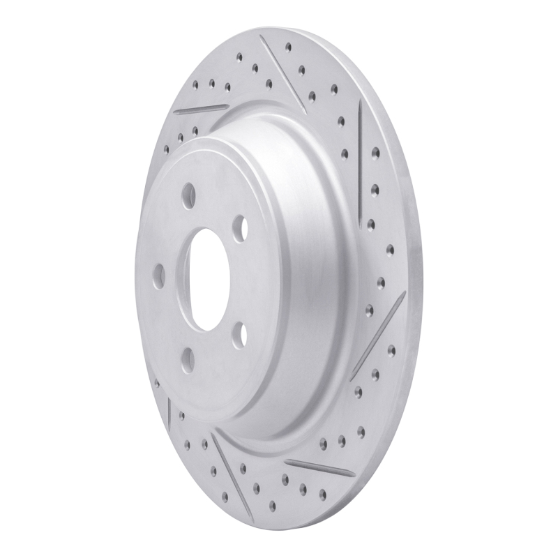 Ford Police Responder Hybrid Brake Rotor (1) - Rear Right - DFC - Drilled & Slotted Geoperformance - `15-`24