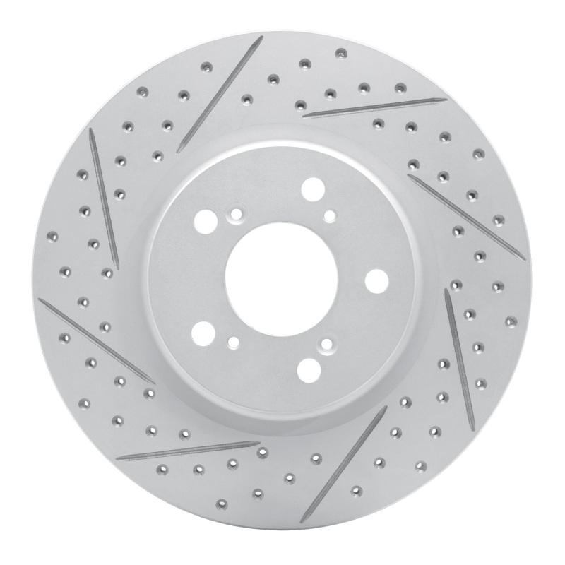 Acura RL Brake Rotor (1) - Front Left - DFC - Drilled & Slotted Geoperformance - `05-`12