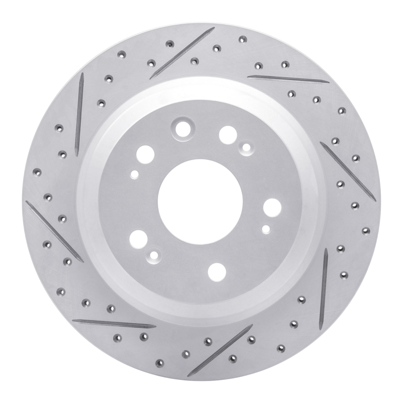Acura RL Brake Rotor (1) - Rear Left - DFC - Geoperf Drilled & Slotted - `05-`12