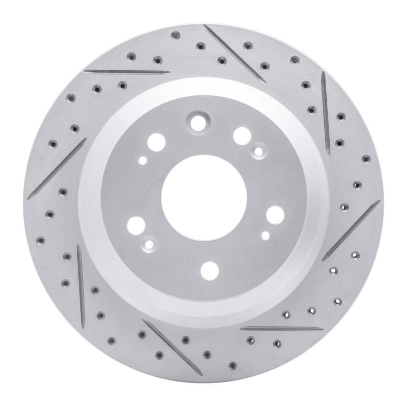 Acura RL Brake Rotor (1) - Rear Right - DFC - Drilled & Slotted Geoperformance - `05-`12