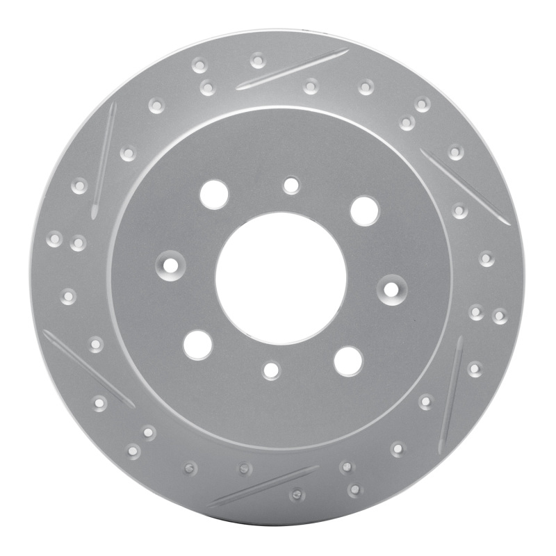 Acura Integra Brake Rotor (1) - Rear Left - DFC - Drilled & Slotted Geoperformance - `88-`01