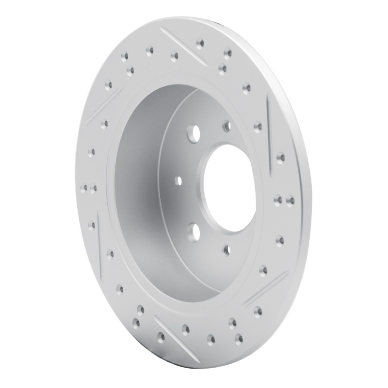 Acura Integra Brake Rotor (1) - Rear Left - DFC - Drilled & Slotted Geoperformance - `88-`01