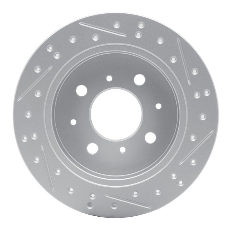 Acura Integra Brake Rotor (1) - Rear Left - DFC - Drilled & Slotted Geoperformance - `88-`01