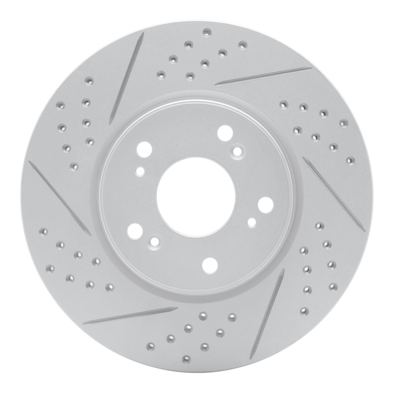 Honda Civic Brake Rotor (1) - Front Left - DFC - Drilled & Slotted Geoperformance - `13-`26
