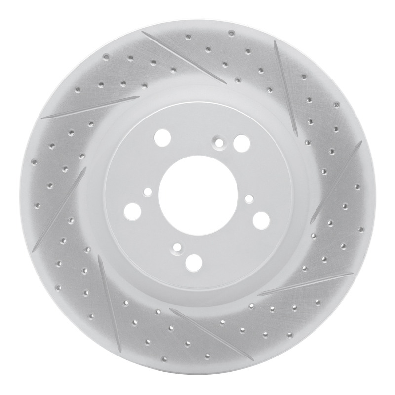 Acura TL Brake Rotor (1) - Front Right - DFC - Drilled & Slotted Geoperformance - `09-`14