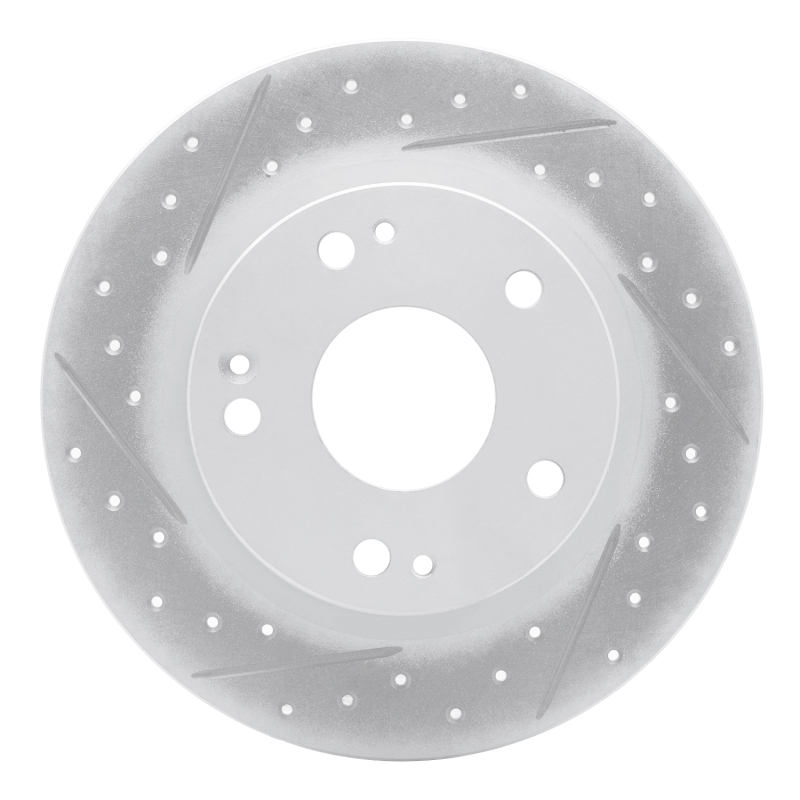 Honda Civic Brake Rotor (1) - Rear Left - DFC - Drilled & Slotted Geoperformance - `16-`25