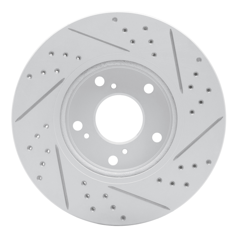 Honda Civic Hatchback Brake Rotor (1) - Front Left - DFC - Drilled & Slotted Geoperformance - `16-`26