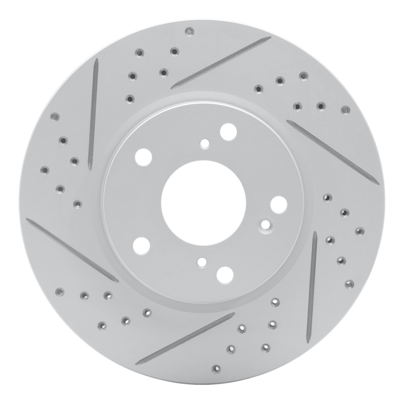 Honda Civic Hatchback Brake Rotor (1) - Front Left - DFC - Drilled & Slotted Geoperformance - `16-`26