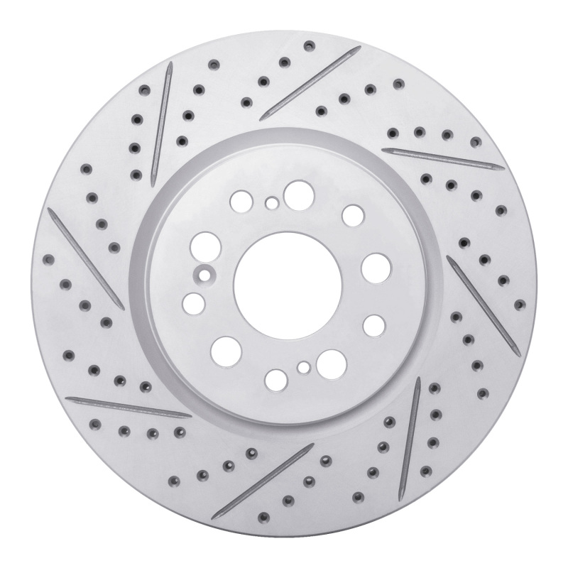Honda Clarity Brake Rotor (1) - Front Left - DFC - Drilled & Slotted Geoperformance - `17-`21