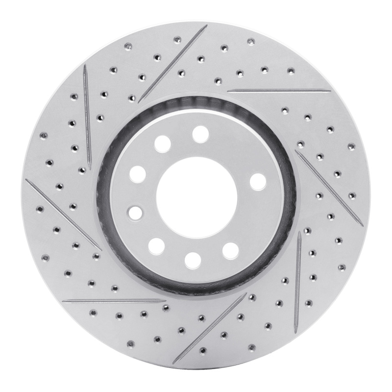 Chevrolet Astra Brake Rotor (1) - Front Left - DFC - Drilled & Slotted Geoperformance - `99-`10