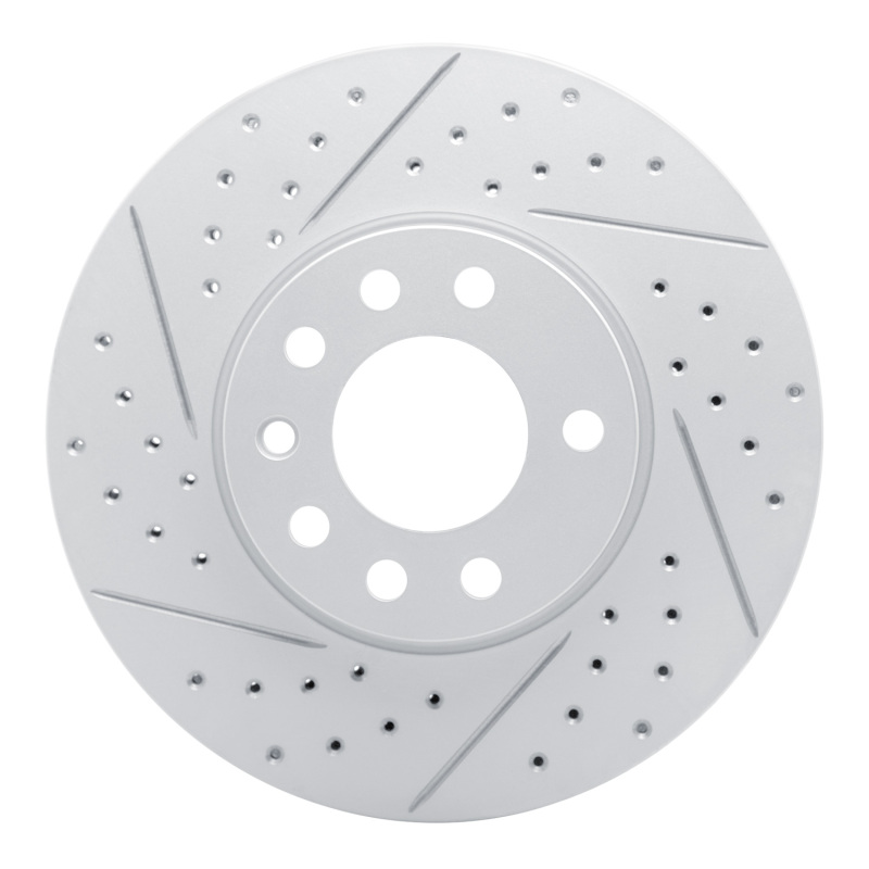 Cadillac Bls Brake Rotor (1) - Front Left - DFC - Drilled & Slotted Geoperformance - `03-`11