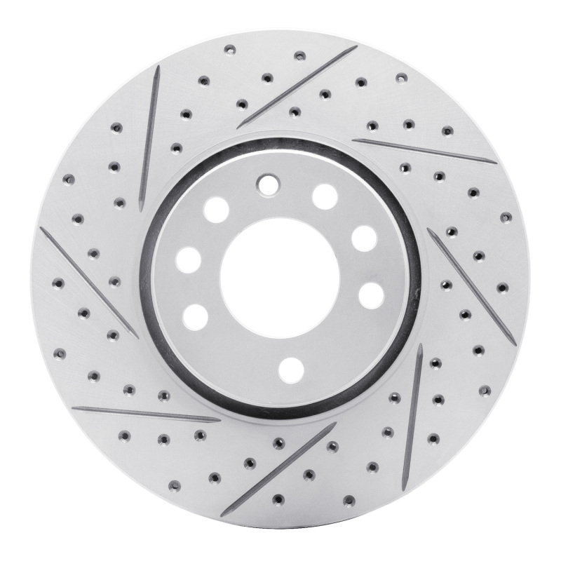 Cadillac Bls Brake Rotor (1) - Front Left - DFC - Geoperformance Rotor - Drilled & Slotted - `03-`11