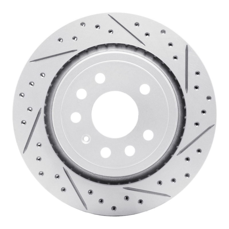 Cadillac Bls Brake Rotor (1) - Rear Right - DFC - Drilled & Slotted Geoperformance Rotor - `03-`11