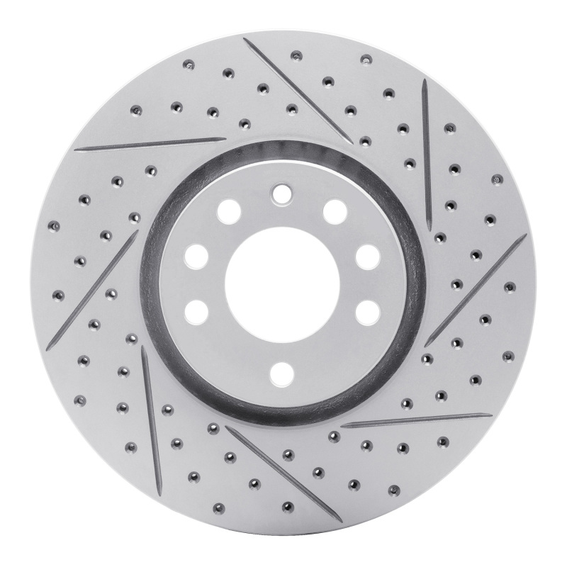 Cadillac Bls Brake Rotor (1) - Front Right - DFC - Drilled & Slotted Geoperformance - `03-`11