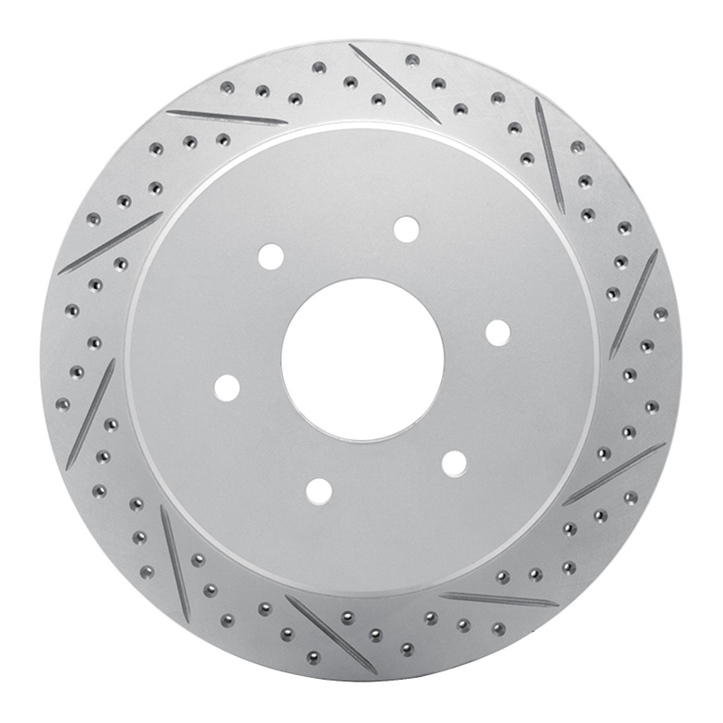Nissan Titan Brake Rotor (1) - Rear Right - DFC - Drilled & Slotted Geoperformance - `17-`24