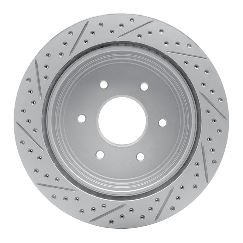 Nissan Titan Brake Rotor (1) - Rear Right - DFC - Drilled & Slotted Geoperformance - `17-`24