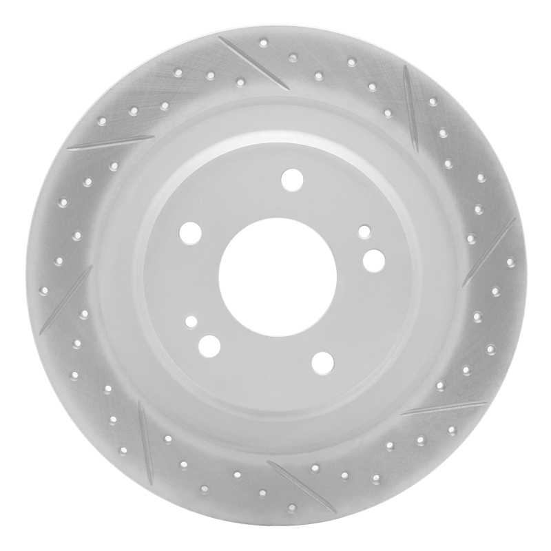 Mitsubishi Eclipse Cross Brake Rotor (1) - Rear Right - DFC - Geoperformance Drilled & Slotted - `13-`25