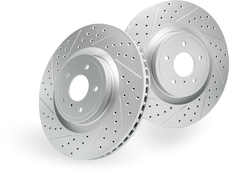 Audi A8 Brake Rotor (1) - Front Left - DFC - Drilled & Slotted Geoperformance - `00-`03