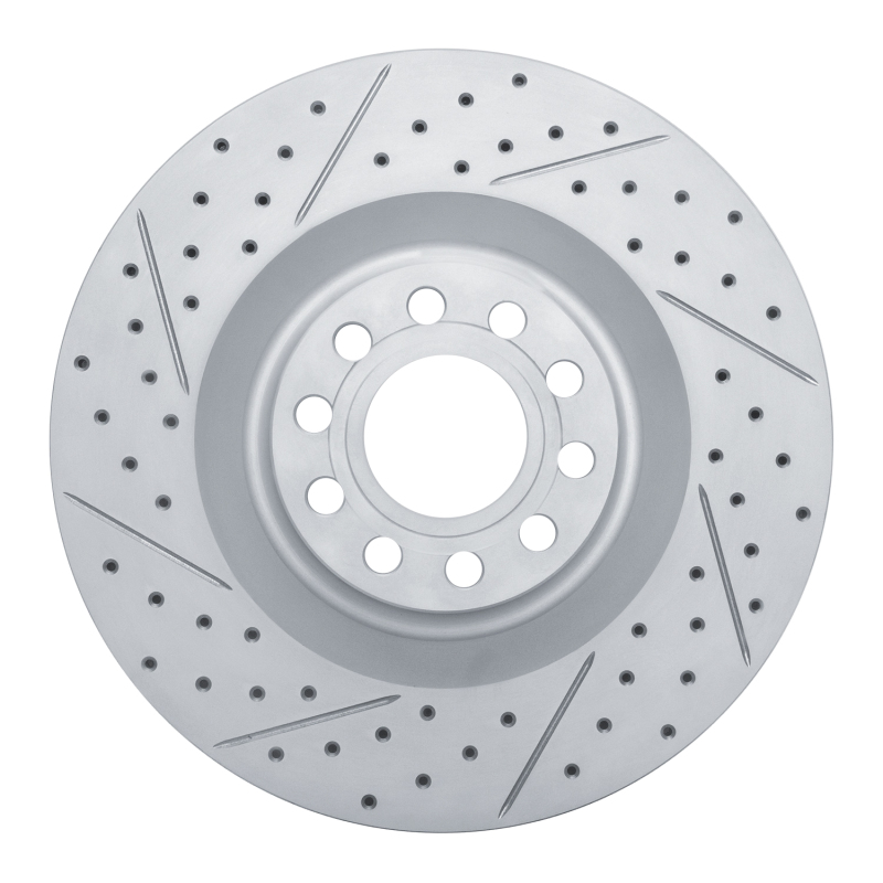 Audi S8 Brake Rotor (1) - Front Left - DFC - Geoperformance Drilled & Slotted - `01-`03