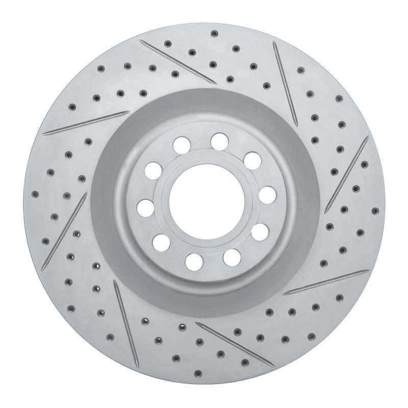 Audi S8 Brake Rotor (1) - Front Right - DFC - Drilled & Slotted Geoperformance - `01-`03
