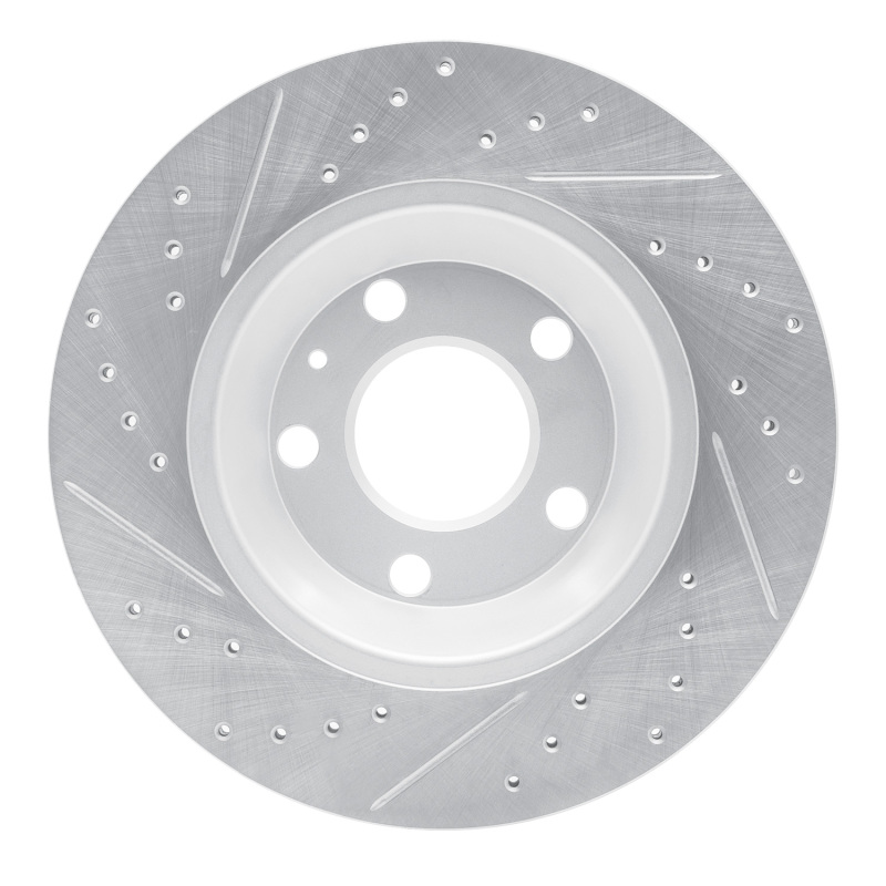 Audi S4 Brake Rotor (1) - Rear Right - DFC - Drilled & Slotted Geoperformance - `04-`09