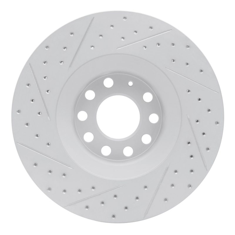 Audi A4 Brake Rotor (1) - Front Right - DFC - Drilled & Slotted Geoperformance - `98-`09