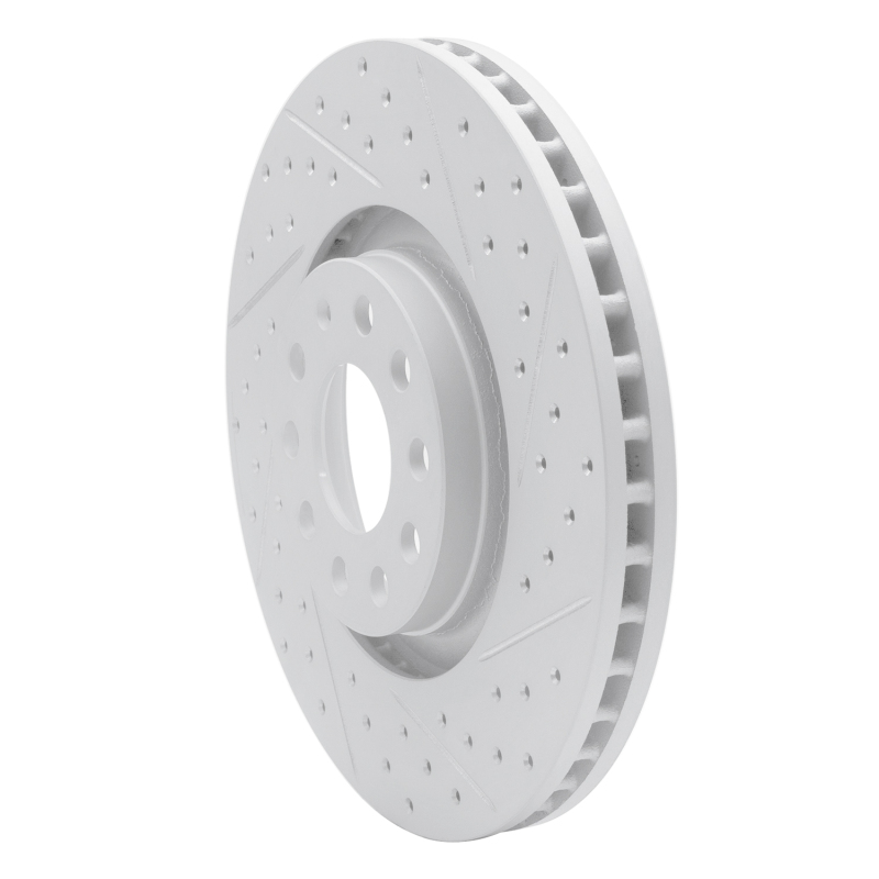 Audi A4 Brake Rotor (1) - Front Right - DFC - Drilled & Slotted Geoperformance - `98-`09