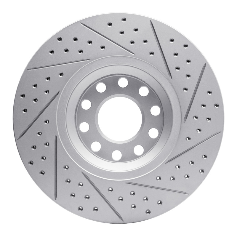 Audi A4 Brake Rotor (1) - Front Left - DFC - Geoperformance Drilled & Slotted - `97-`06