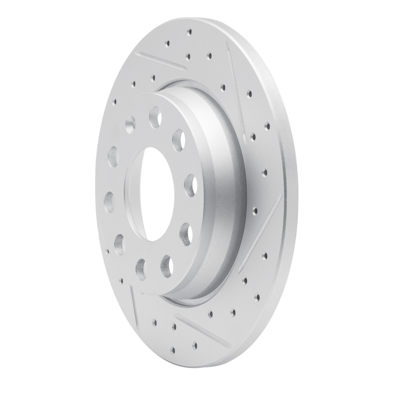 Audi A4 Quattro Brake Rotor (1) - Rear Right - DFC - Geoperformance, Drilled & Slotted - `00-`08