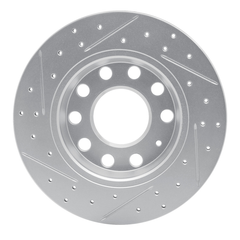 Audi A4 Quattro Brake Rotor (1) - Rear Right - DFC - Geoperformance, Drilled & Slotted - `00-`08