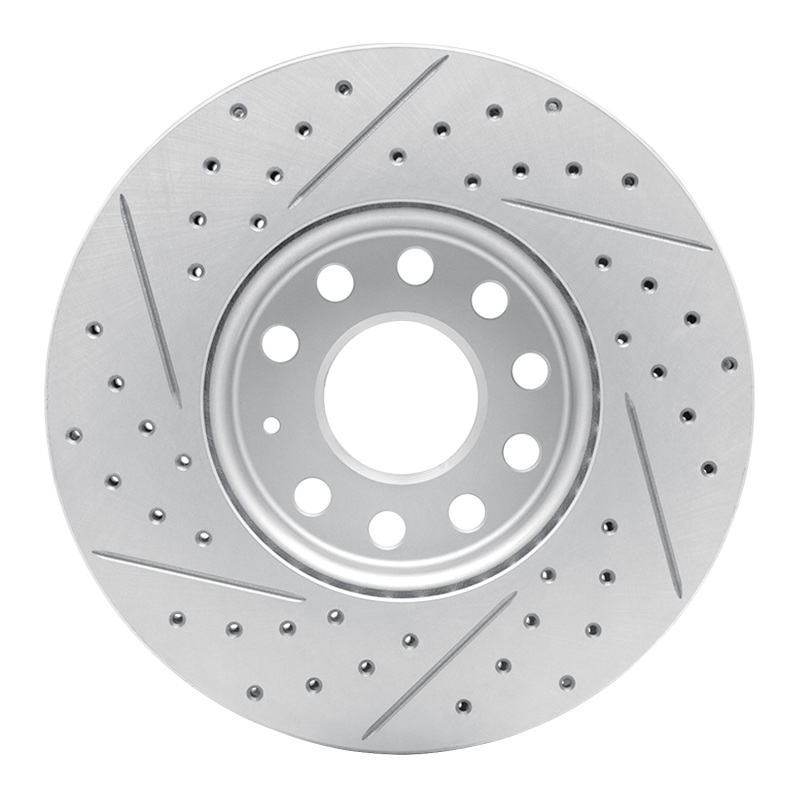Audi A3 Brake Rotor (1) - Front Right - DFC - Geoperformance Drilled & Slotted - `05-`25
