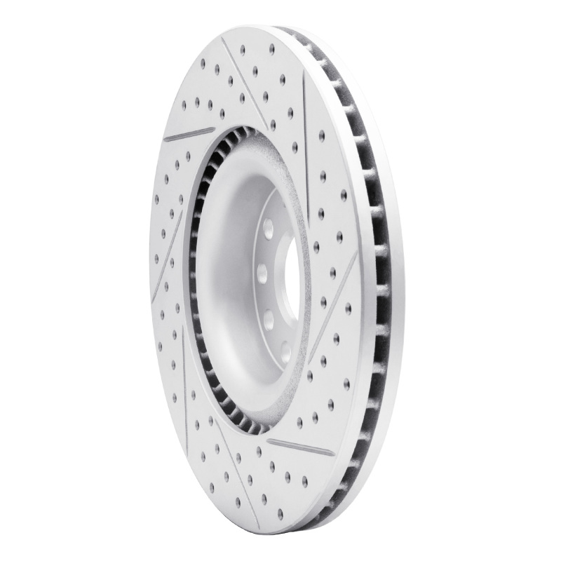 Audi S3 Brake Rotor (1) - Front Left - DFC - Geoperformance Drilled & Slotted - `06-`13