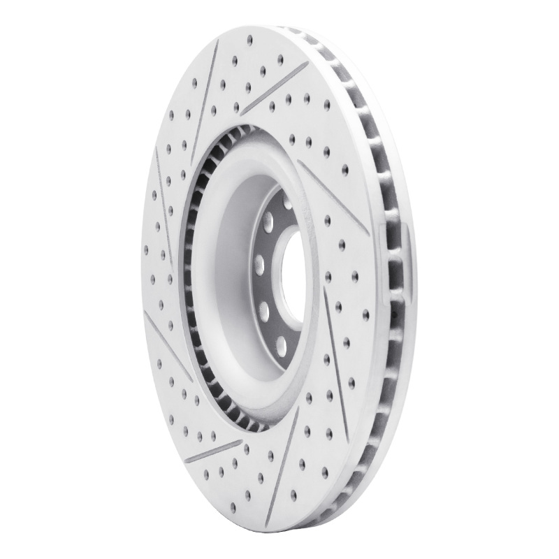 Audi S3 Brake Rotor (1) - Front Right - DFC - Drilled & Slotted Geoperformance - `06-`13