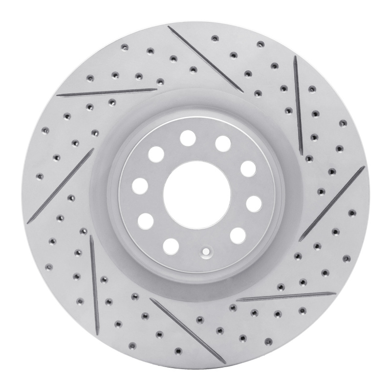 Audi S3 Brake Rotor (1) - Front Right - DFC - Drilled & Slotted Geoperformance - `06-`13