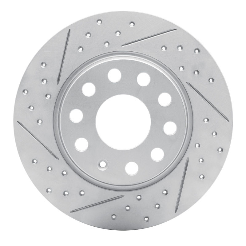 Audi A3 Sportback E-Tron Brake Rotor (1) - Rear Left - DFC - Geoperf Drilled & Slotted - `05-`25