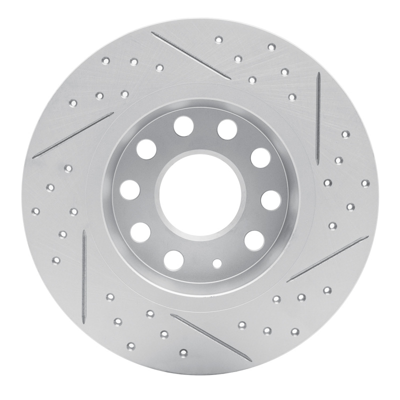 Audi A3 Sportback E-Tron Brake Rotor (1) - Rear Left - DFC - Geoperf Drilled & Slotted - `05-`25