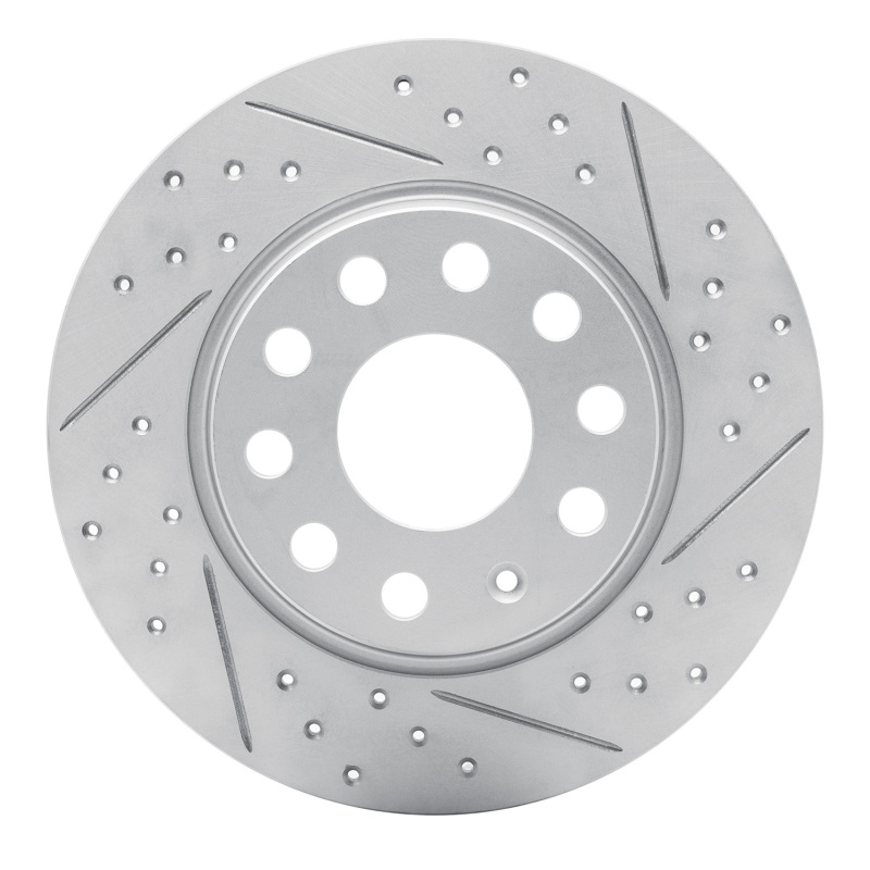 Audi A3 Sportback E-Tron Brake Rotor (1) - Rear Right - DFC - Drilled & Slotted Geoperformance - `05-`25