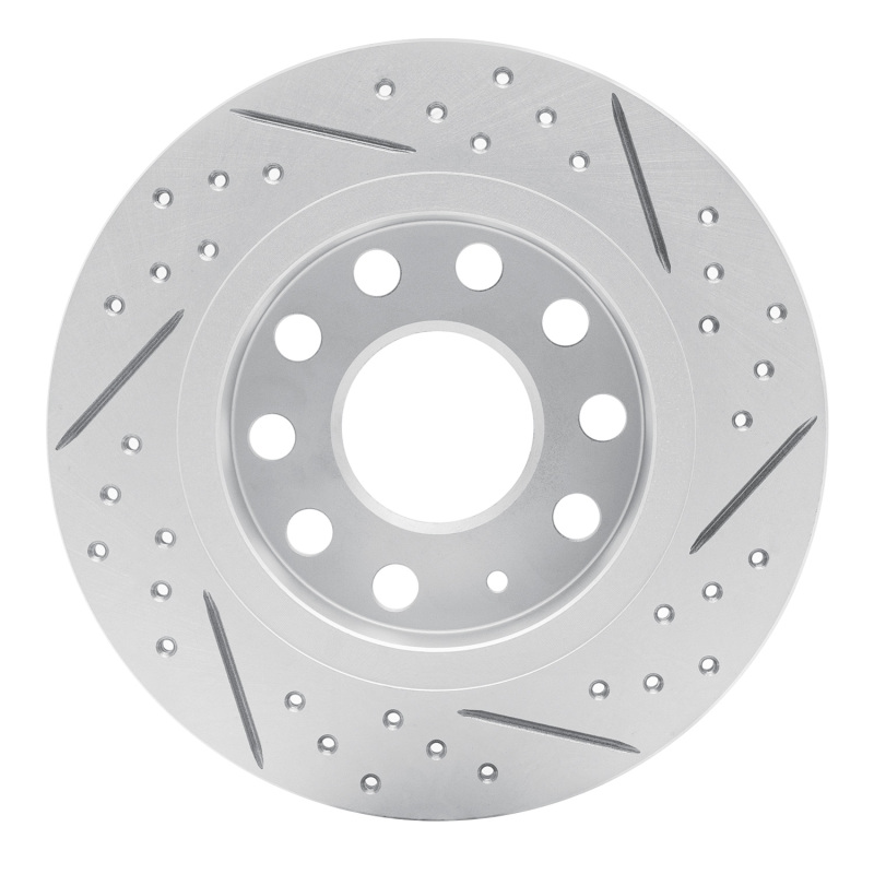 Audi A3 Brake Rotor (1) - Rear Left - DFC - Drilled & Slotted Geoperformance - `10-`19