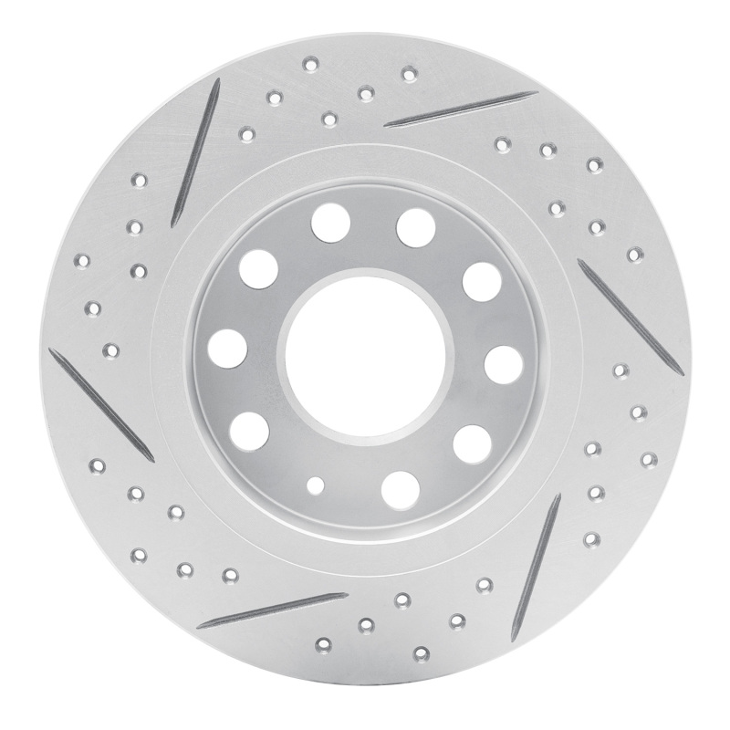 Audi A3 Brake Rotor (1) - Rear Right - DFC - Drilled & Slotted Geoperformance - `10-`19
