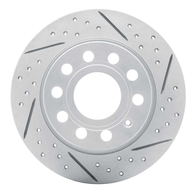 Audi A3 Brake Rotor (1) - Rear Right - DFC - Drilled & Slotted Geoperformance - `10-`19