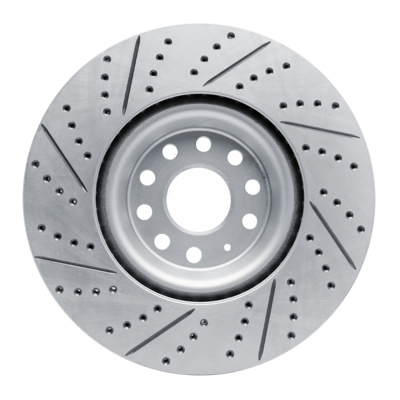 Audi A3 Quattro Brake Rotor (1) - Front Right - DFC - Drilled & Slotted Geoperformance - `12-`25