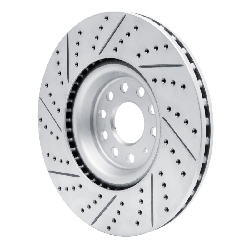 Audi A3 Quattro Brake Rotor (1) - Front Right - DFC - Drilled & Slotted Geoperformance - `12-`25
