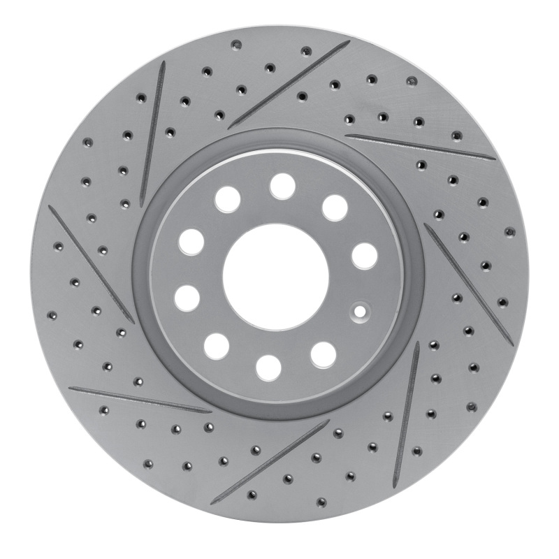 Audi Q2 Brake Rotor (1) - Front Left - DFC - Drilled & Slotted Geoperformance Rotor - `05-`25