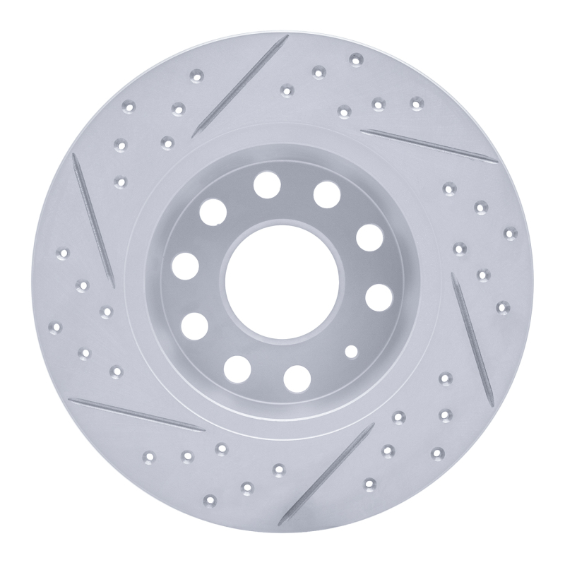 Audi Q2 Brake Rotor (1) - Rear Right - DFC - Drilled & Slotted Geoperformance - `17-`25